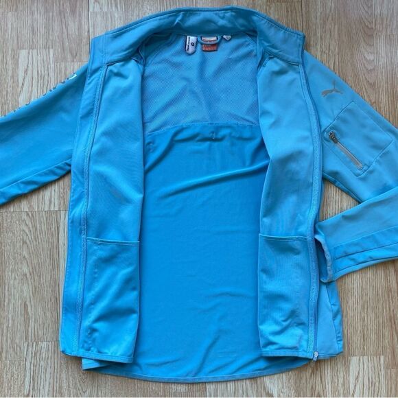 Puma BMW Athletics Bright Blue Light Softshell Jacket - Size: Medium - Picture 12 of 13